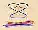 Douper Anti-Slip Elastic Silicone Eyeglasses Strap Belt for Children Random Color Pack of 6
