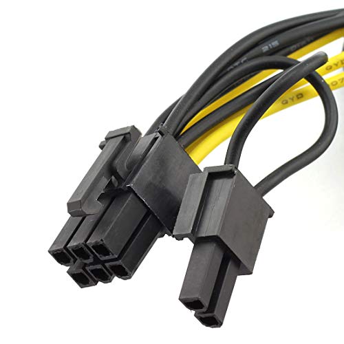 image for DZS Elec 2pcs PCIe 6pin to 8pin Adapter Power Extension Cable PCI-e 6-
