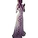 Fedi Apparel Women Summer Beach Transparent Sundress Lace Floral Long Maxi Dress Formal Gown White Asian S