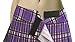 Purple and Black Schoolgirl Tartan Plaid Pleated Mini Skirt Purple