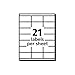 Avery Address Labels for Copiers 1-1/2 x 2-13/16-Inches, Box of 2,100 (5360)
