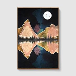 BRAND_NAMEFramed Home Artwork Nordic Style Abstract Color for...