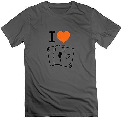 GGifKCU I Love Aces T-Shirts For Mens 3X DeepHeather