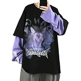 Goth Shirt Gothic Shirt Fake Two-Piece 