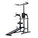 Soozier 80″ Full Body Power Tower Home Gym Fitness Station w/ Adjustable Sit Up Benchthumb 1