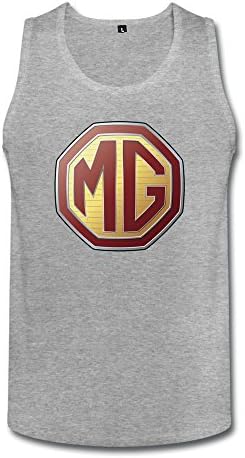 Male MG Car Logo Tank Tops HeatherGray