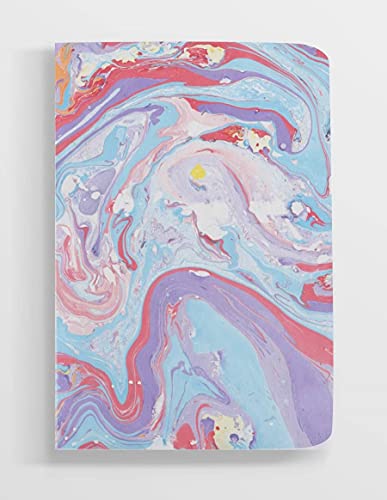 The Mood Twisters A5 120 GSM Softcover Journal Notebook Diary for Writing Journalising Calligraphy Sketching Planners for Girls Birthday Gifts Personal Use (Swirl Marble Blue) (Ruled Pages)