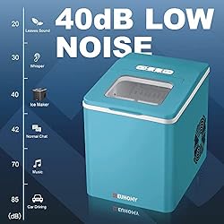 Euhomy Ice Maker Machine Countertop, 26 lbs/24H, 9