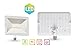 LLT 50W LED Flood Light Outdoor Knuckle Mount - 5000K Daylight 4000lm 120V Super Bright LED Outdoor Flood Light Landscape Yard - White Slim LED Flood Light Fixture - Aluminum and Tempered Glass