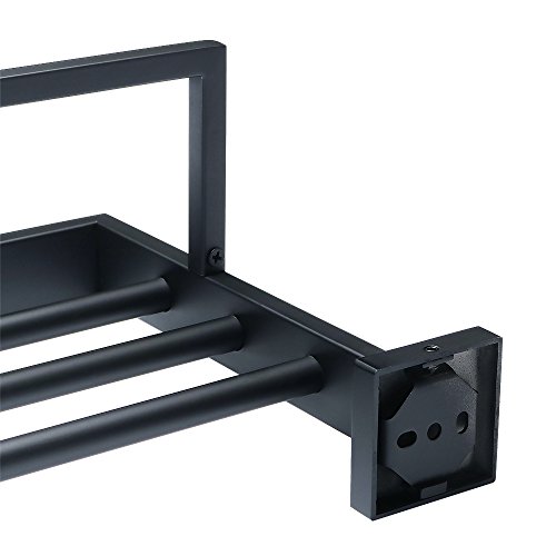 Alise GA7215B Bathroom Towel Rack/Rail Holder Towel Shelf Hanger Wall Mount,SUS 304 Stainless Steel Matte Black - Thumbnail 6