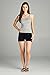 Emmalise Women's Summer Casual Stretchy Low Rise Booty Shorts, Black, M