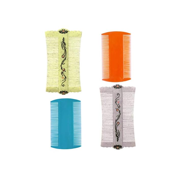 4 Pcs Double Sided Fine Lice Combs,Grooming Fine Tooth Hair Combs for Women,Kids or Pet Dog Cat Comb