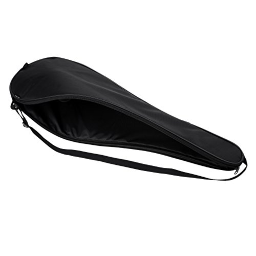 Dolity Waterproof Squash Racquet Bag Squash Racket Cover with Hanging Buckle Color Optional - Black, 71x25cm