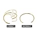 Colossal ship 270 Pieces 3 Colors/3 Sizes,Hair Rings Braid Rings Hair Hoops Hair Loop Clips