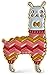 Backyard Art Llama Enamel Lapel Pin Wearing a Knit Sweater with Matching Bow Tie - Accessory for Knitters and Crocheters Project Bags