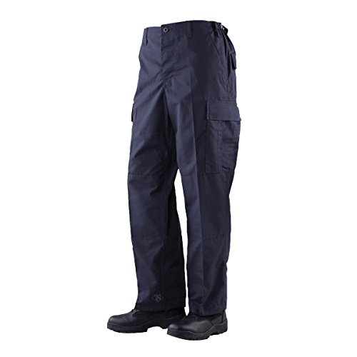 Tru-Spec Men's Polyester Cotton Rip Stop BDU Pant, Navy, Medium Short