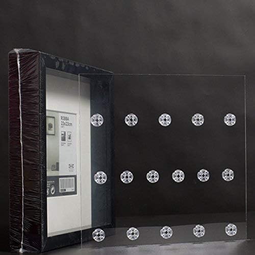 Case + Ribba Frame Black 25 x 25 Showcase for Lego Series Place for 16 Figurines