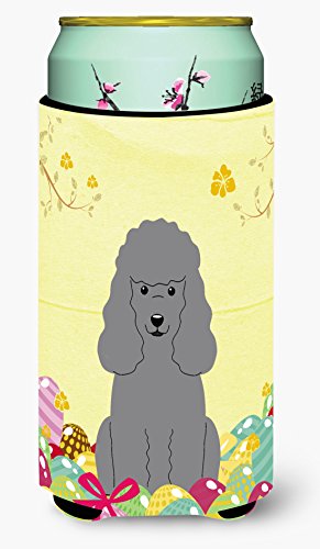 Caroline's Treasures BB6068TBC Easter Eggs Poodle Silver Tall Boy Hugger Can Co…