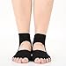 Devlin 5 Pairs Toe Yoga Pilates Socks Barre Sock Non Slip Skid with Grip for Women Men