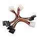 Cable Matters 3-Pack 4 Pin Molex to Dual SATA Power Y-Cable Adapter- 6 Inches