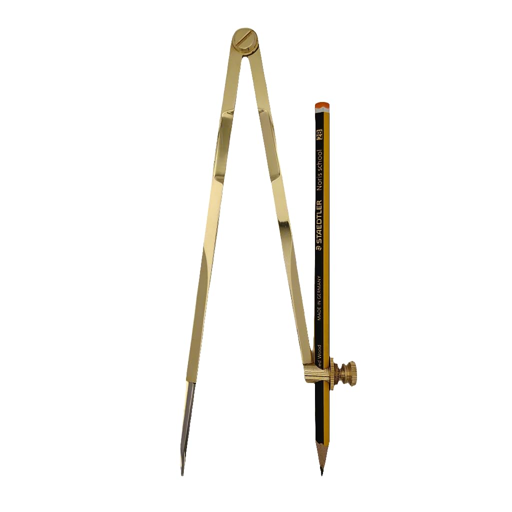 Chartwright Brass Pencil Compass, 8", with 2B Pencil