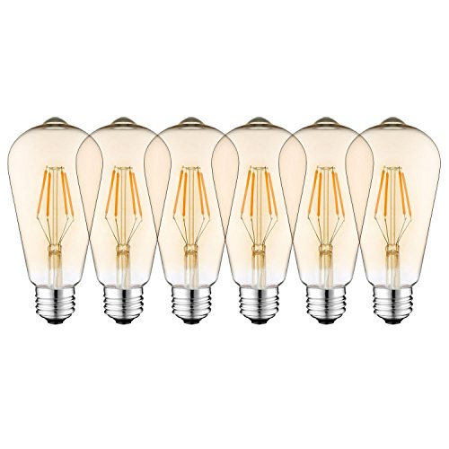 Antique led bulb, st64 4w sapphire filament vintage edison light …