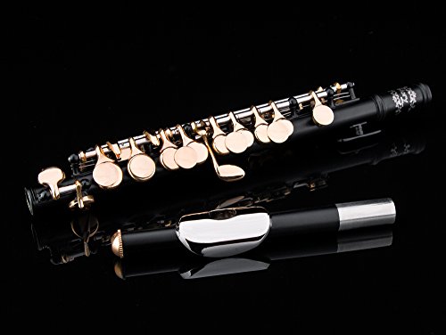 Glory Key of C Piccolo with Pro Case, Joint Grease, Cleaning Cloth and Rod, and Gloves, Black/Gold keys ~ More COLORS Available ! CLICK on LISTING to SEE All Colors - Thumbnail 5