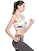 Ekouaer Womens Printed Sports Bra Medium Support Racerback Push up Bra