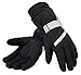 Simplicity Women's Waterproof 3M Thinsulate Winter Ski Gloves,Black Silver,M