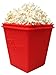 Microwave Popcorn Popper by MrLifeHack - BPA FREE Silicone Popcorn Maker - Makes Healthy Hot Air Popped Popcorn in 2 minutes - Dishwasher Safe, Red