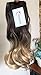 17 Inches One Piece Half Head Wavy Curly Ombre Clip in Hair Extensions 120grams (Dark brown to sandy blonde)