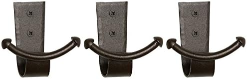 Blacksmith Handmade Wrought Iron Anchor Hook - Set of 3 (Black)