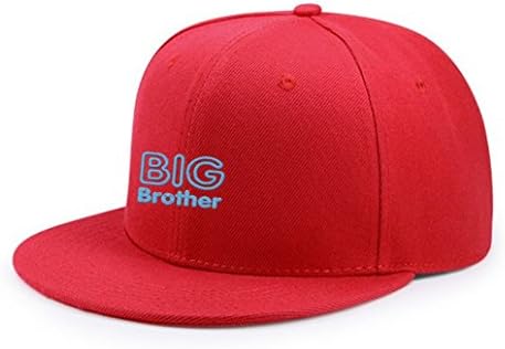 X22X Big Brothe words Blue Embroidered Snapback Adjustable Baseball Cap Red