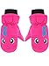 Kids Snow Ski Mittens Winter Gloves Warm Waterproof Mittens for Girls and Boys (Rose Red, 3-6 Years)