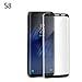 Lendgaga Full Coverage edge screen protector for Samsung Galaxy S8 New Upgrade Strengthen tempered glass screen film with high-definition transparent, anti-foam, 3D touch feel, 9H HD! (Black)