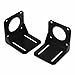 DROK 2Pcs Steel Black Nema 23 Stepper Motor Mount Bracket, Strong 57 Stepper Motor Holder Fixed Seat