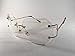 OVERSIZE RIMLESS CLASSIC VINTAGE RETRO Style EYE GLASSES Gold Frame