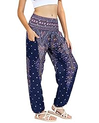 LOFBAZ Harem Pants for Women Yoga Boho Hippie