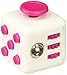 Fiddle Blox Product Cube Fun Way to Relieve Stress and Anxiety for Children and Adults Anxiety Attention Fidget Toy (White with Pink)