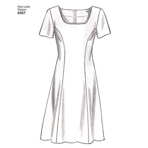 New Look Sewing Pattern 6567 Misses Dresses, Size A (6-8-10-12-14-16)