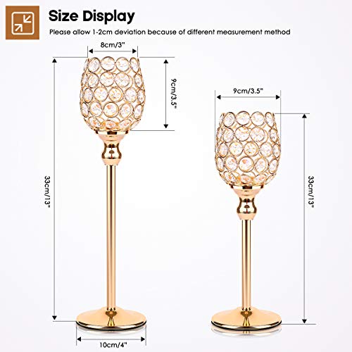 3 Crystal+Holders+Tealight+Centerpieces+Decorations