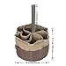 Ationgle Screw Bag, Bucket Parachute Bags Small Parts Bag Organizers, Waterproof Canvas with Drawstring In & Out 19-Pocket Khaki/Coffee