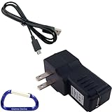 Kodak PlaySport HD Waterproof Pocket Video Camera 2 Item Travel Bundle: Micro USB to USB Cable (3 Feet) and Wall Charger with Carabiner Key Chain