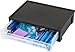 IRIS USA DTD-L BLACK/CLEAR 6PK IRIS Desktop Letter Size Stacking Drawer, Large