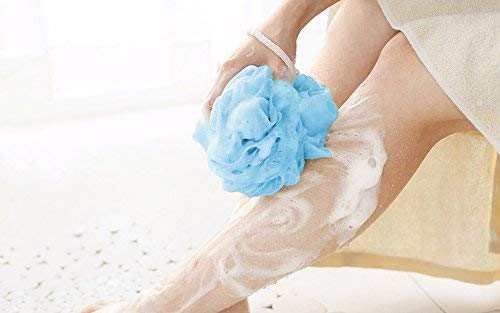 Fuxury FU Global Pouf 5 Inch Mesh Shower Sponge Bath Lily Pack of 8 - Thumbnail 7