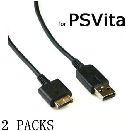 ZMD 2 pcs ! 3ft Black replacement USB Data/charge/Sync cable for PS Playstation Vita
