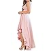 YS.DAMAI Women's Sexy V Neck Sleeveless High Low Hem Elegant Wrap Dress Cocktail Evening Party Dresses