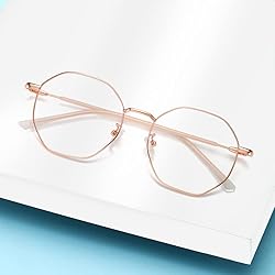 WHHJM Polygon Blue Light Blocking Glasses for Women