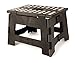 Kikkerland Rhino Easy Fold Step Stool, Short, Black