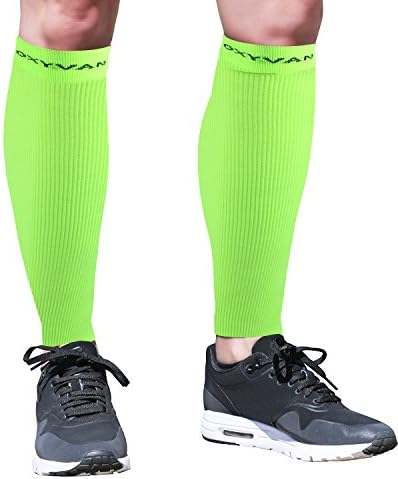 OXYVAN Calf Compression Sleeve (20-30 mmHg) Leg Support Unisex Socks for Men &amp; Women Shin Splints Pain Relief Recovery Sports Athletic Running Cycling Travel